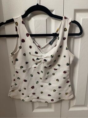 ModCloth Bug Print White Rani Top